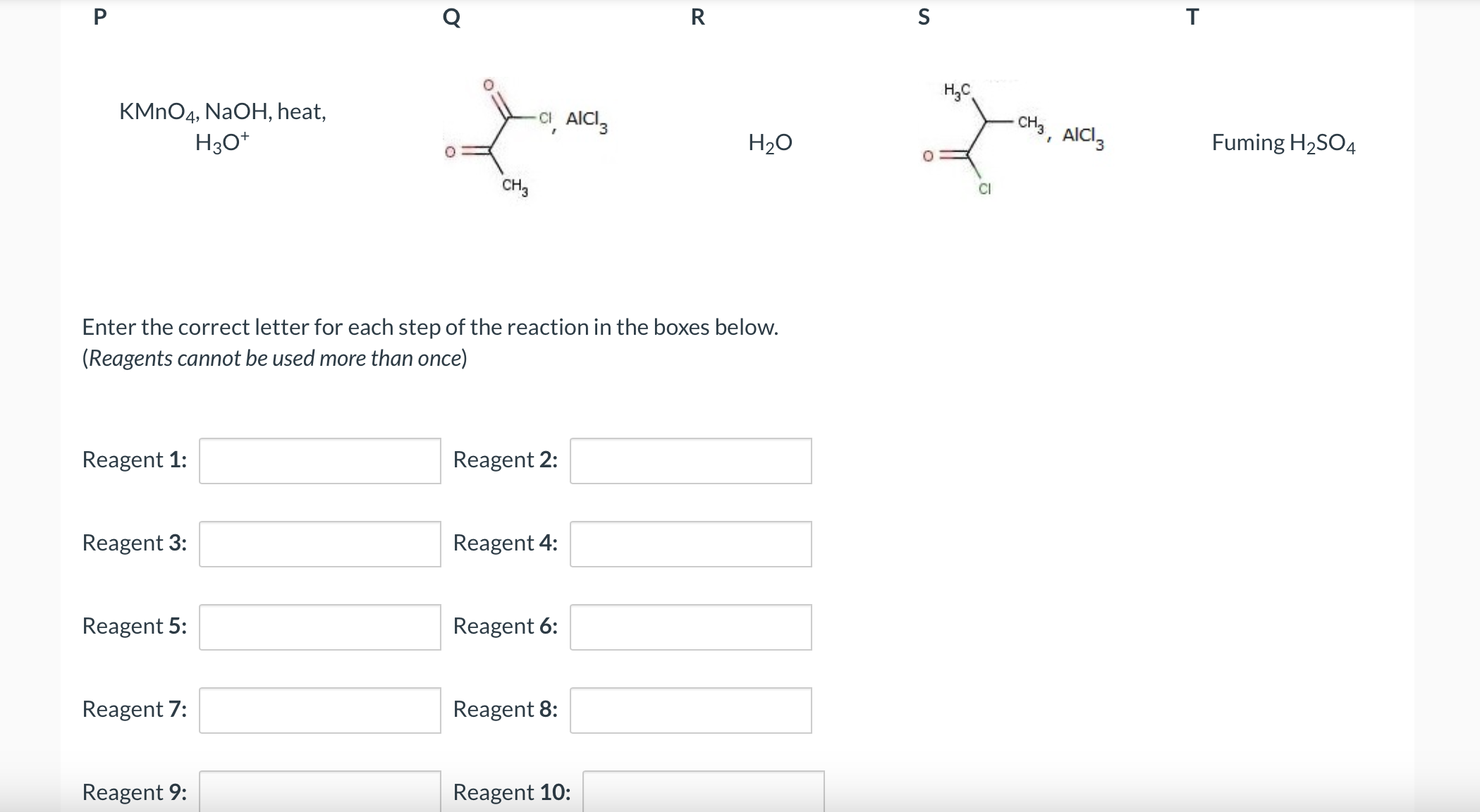 Solved Identify The Reagents Necessary To Accomplish Each Of | Chegg.com