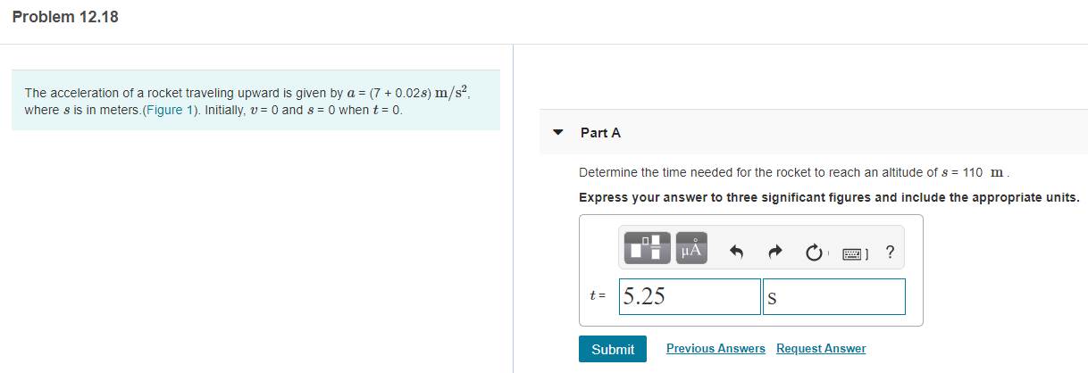 Solved Problem 12 18 The Acceleration Of A Rocket Traveli Chegg Com