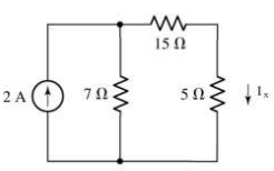 Solved For the circuit shown below, use current divider to | Chegg.com