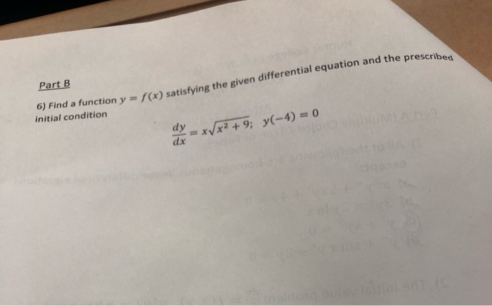 Solved Part B 6) Find a function y= f(x) satisfying the | Chegg.com