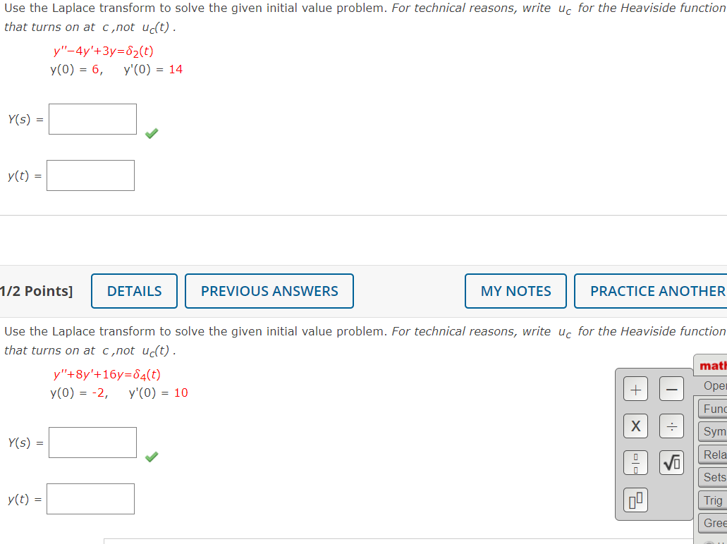 Solved Use The Laplace Transform To Solve The Given Initial | Chegg.com