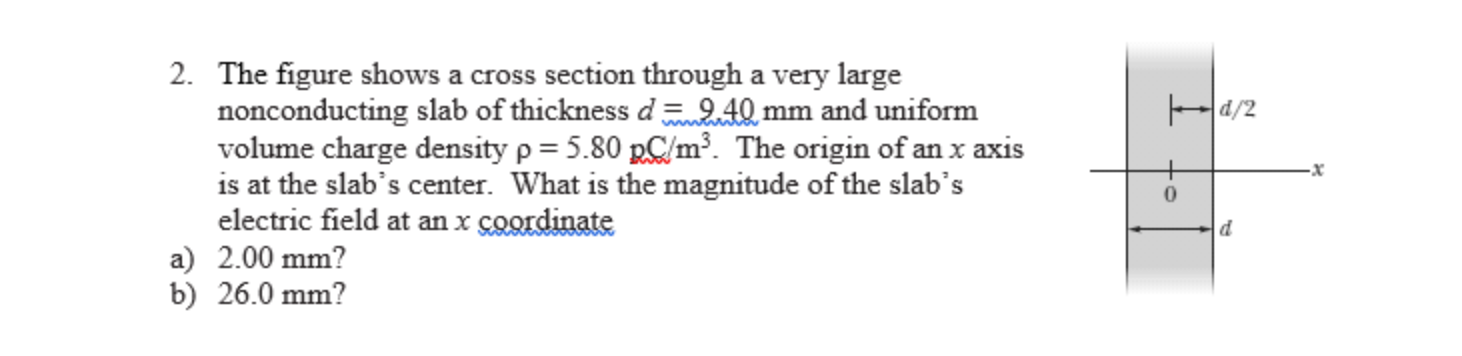 Solved H1/2 2. The figure shows a cross section through a | Chegg.com