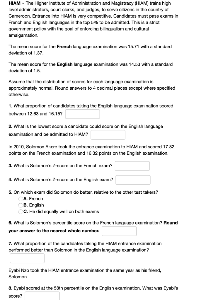 Solved HIAM The Higher Institute of Administration and