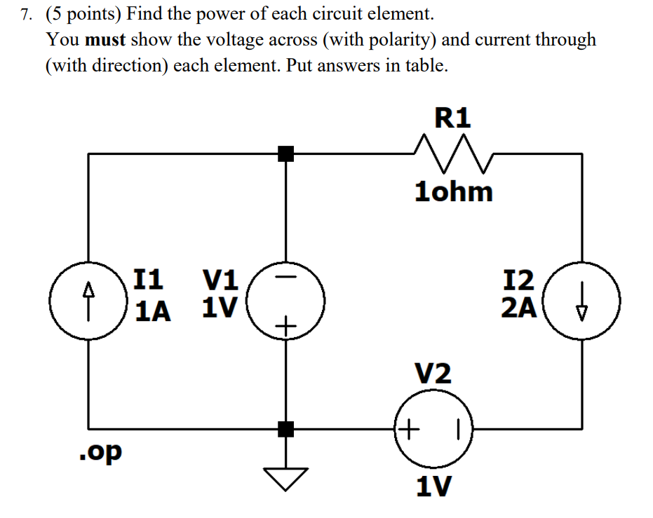 Solved (5 ﻿points) ﻿Find the power of each circuit | Chegg.com