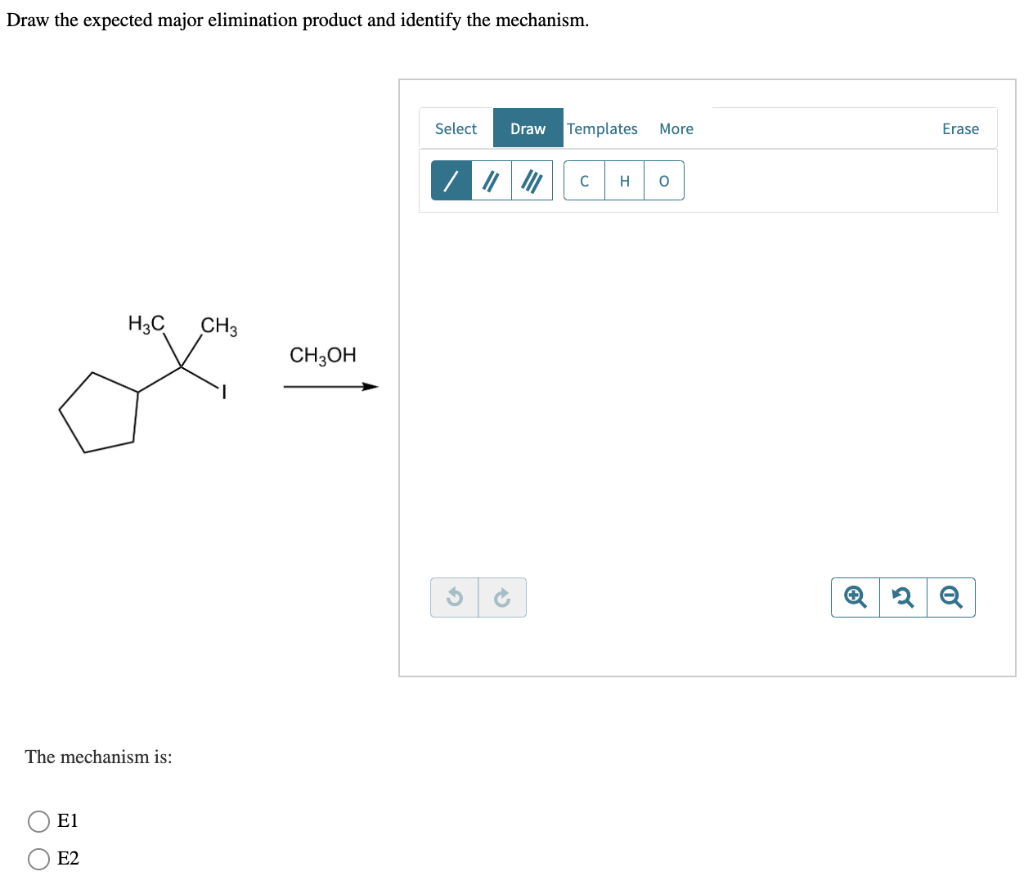 Solved Draw the expected major elimination product and