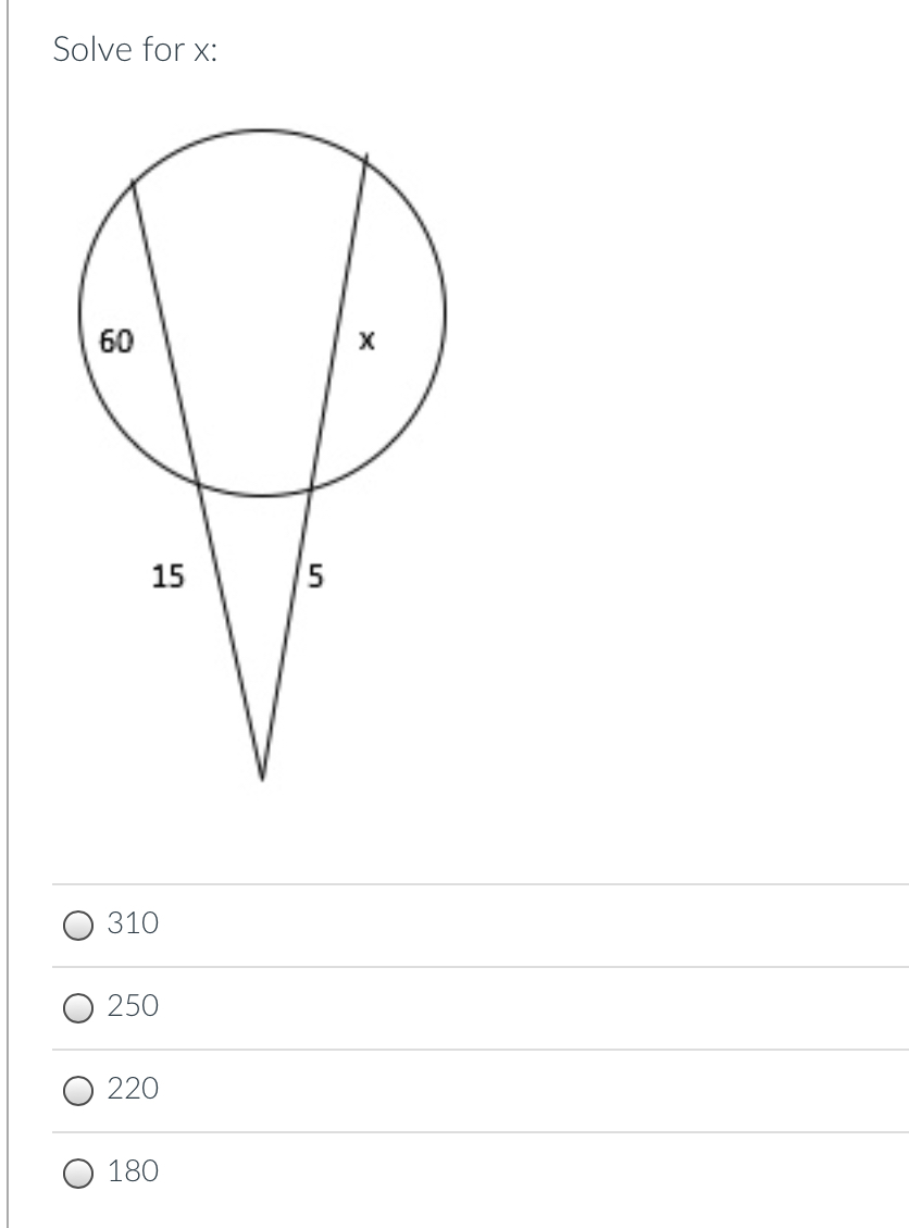 Solved Solve for x ﻿: | Chegg.com