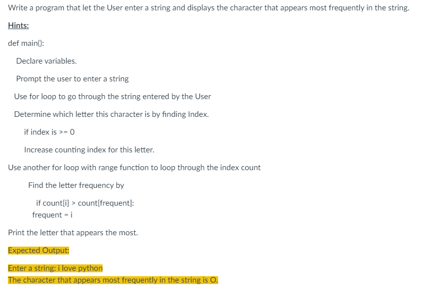 Solved Write a program that let the User enter a string and | Chegg.com