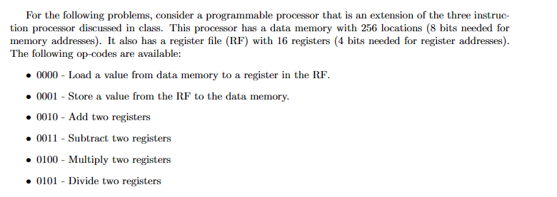 Solved For The Following Problems, Consider A Programmable | Chegg.com