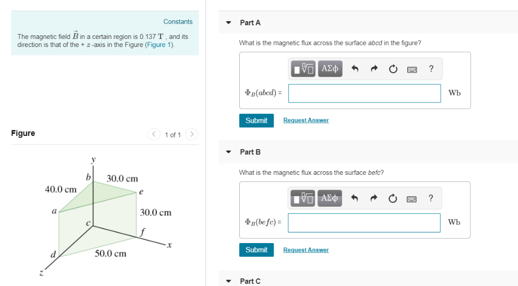 Solved Constants Part A The magnetic field B in a certain | Chegg.com
