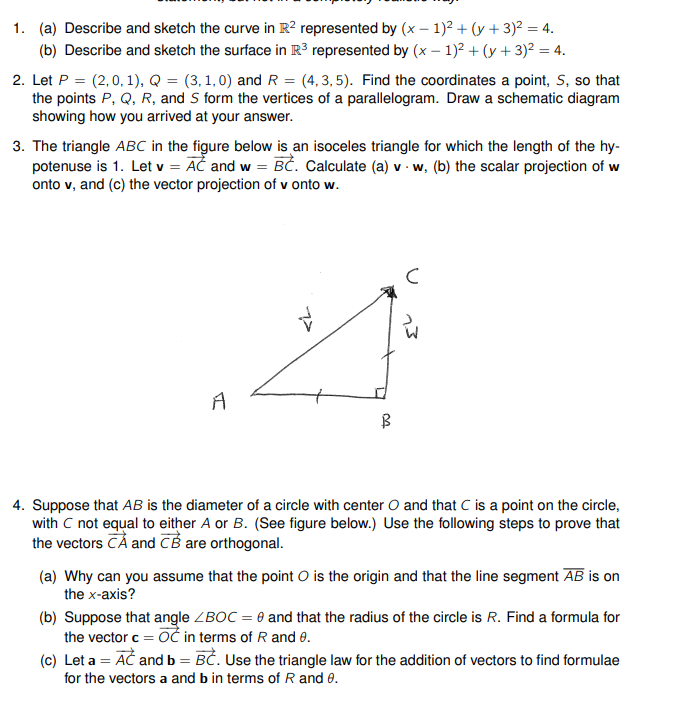 Solved 1. (a) Describe And Sketch The Curve In R2 | Chegg.com