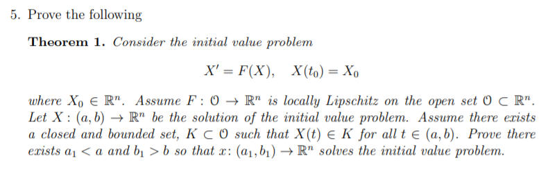 Solved 5. Prove The Following Theorem 1. Consider The | Chegg.com