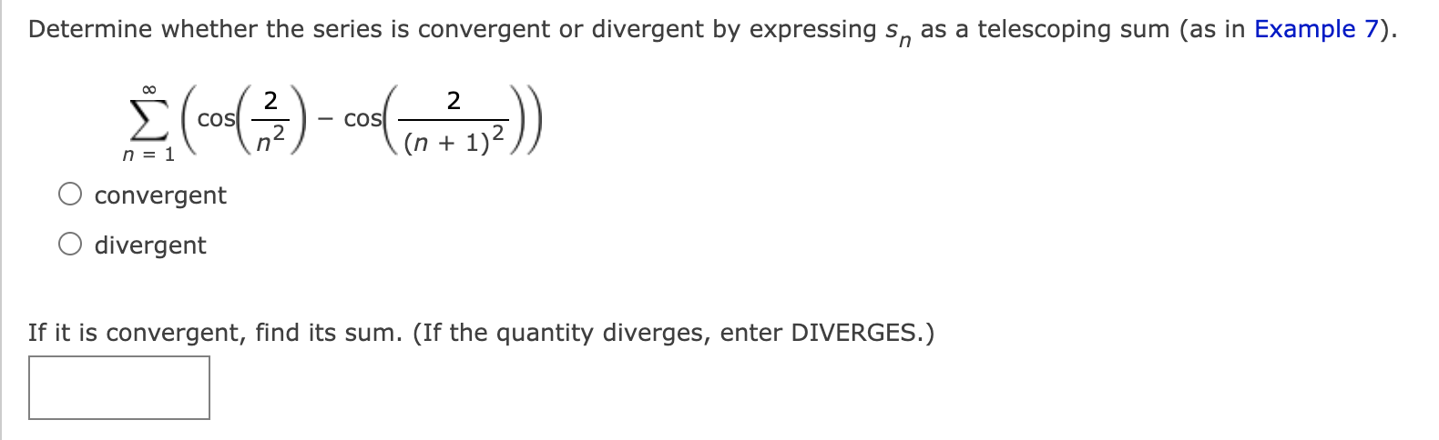 Solved Determine whether the series is convergent or | Chegg.com