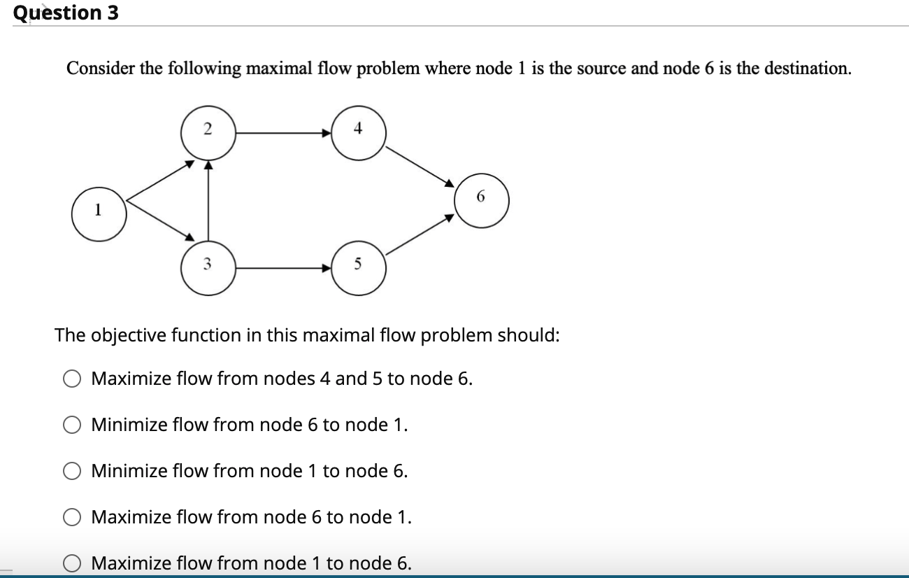 Solved Question 3 Consider The Following Maximal Flow | Chegg.com