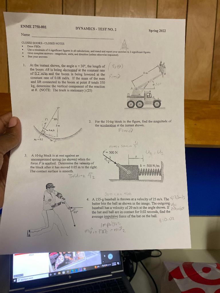 Solved CLOSED BOOKS - CLOSED NOTES - Draw FBDs - Use a | Chegg.com