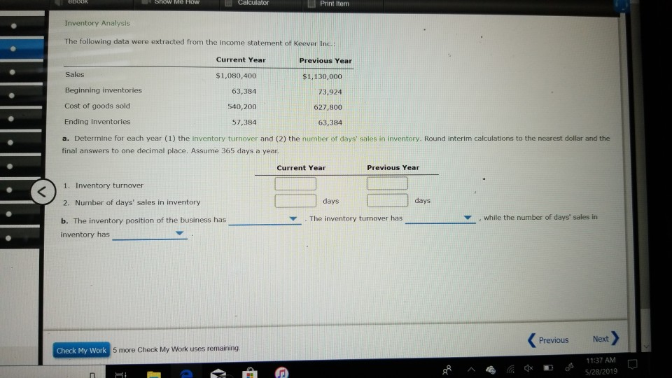 Solved Print Item Inventory Analysis The Following Data Were | Chegg.com