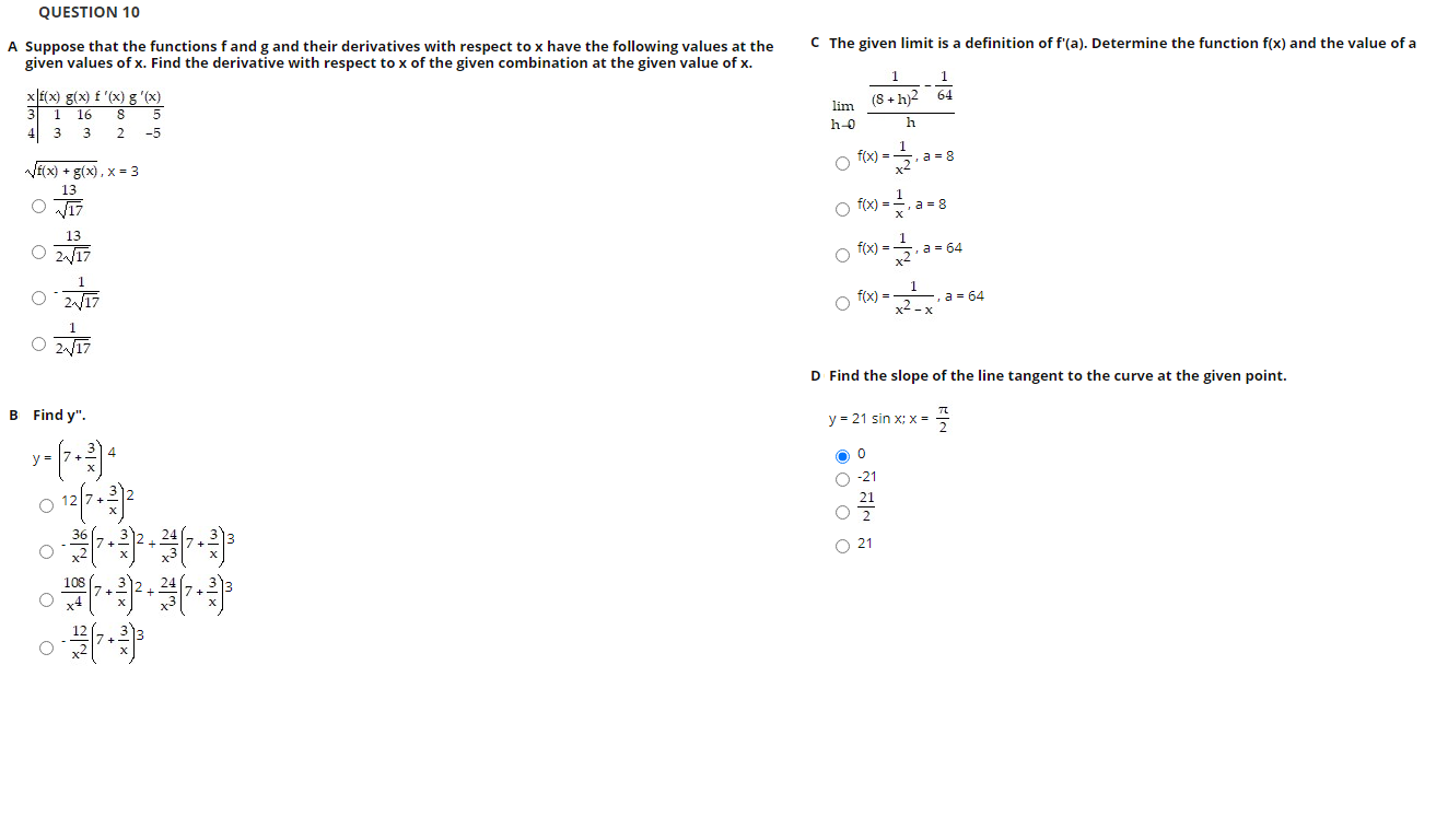 Solved Question 10 C The Given Limit Is A Definition Of Chegg Solved Question 10 C The Given Limit Is A Definition Of Chegg