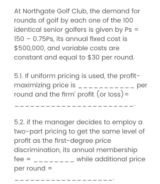 Uniform Pricing (1st degree price