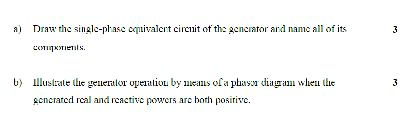 Solved a) Draw the single-phase equivalent circuit of the | Chegg.com