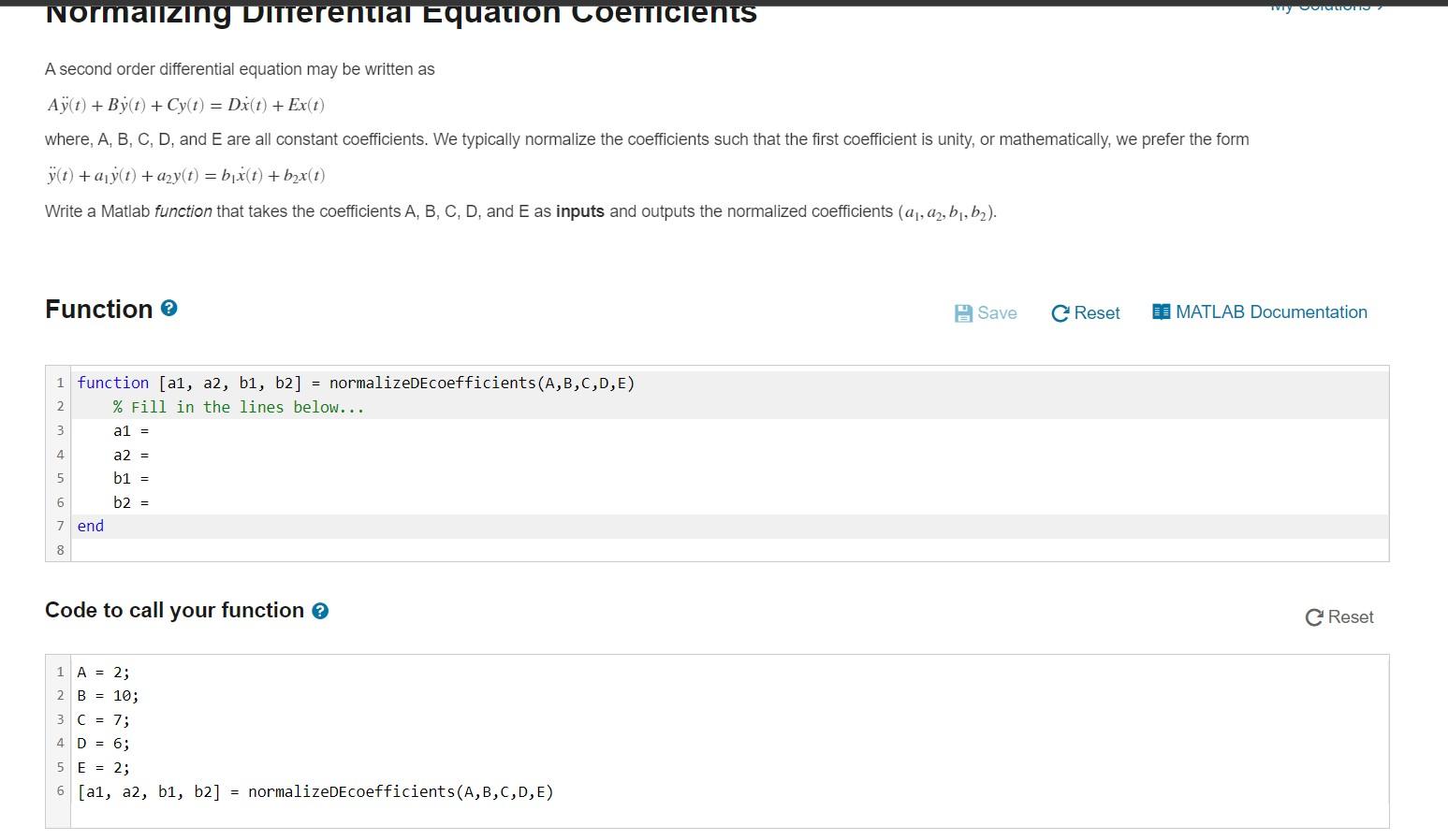 Solved A second order differential equation may be written | Chegg.com