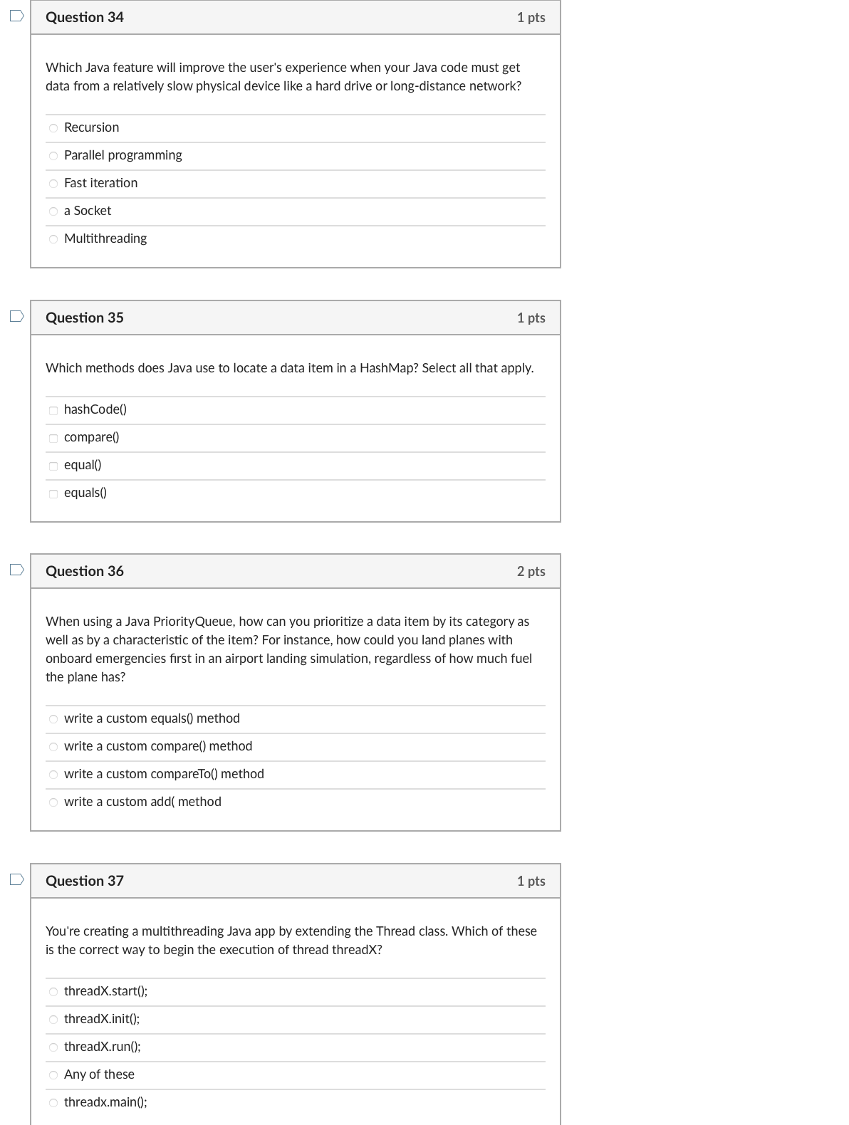 Solved n U Question 34 1 pts Which Java feature will improve | Chegg.com