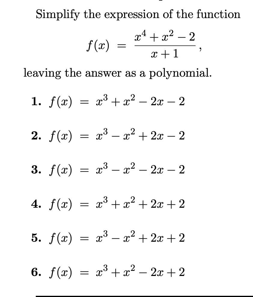 solved-simplify-the-expression-of-the-function-x4-x2-2-chegg