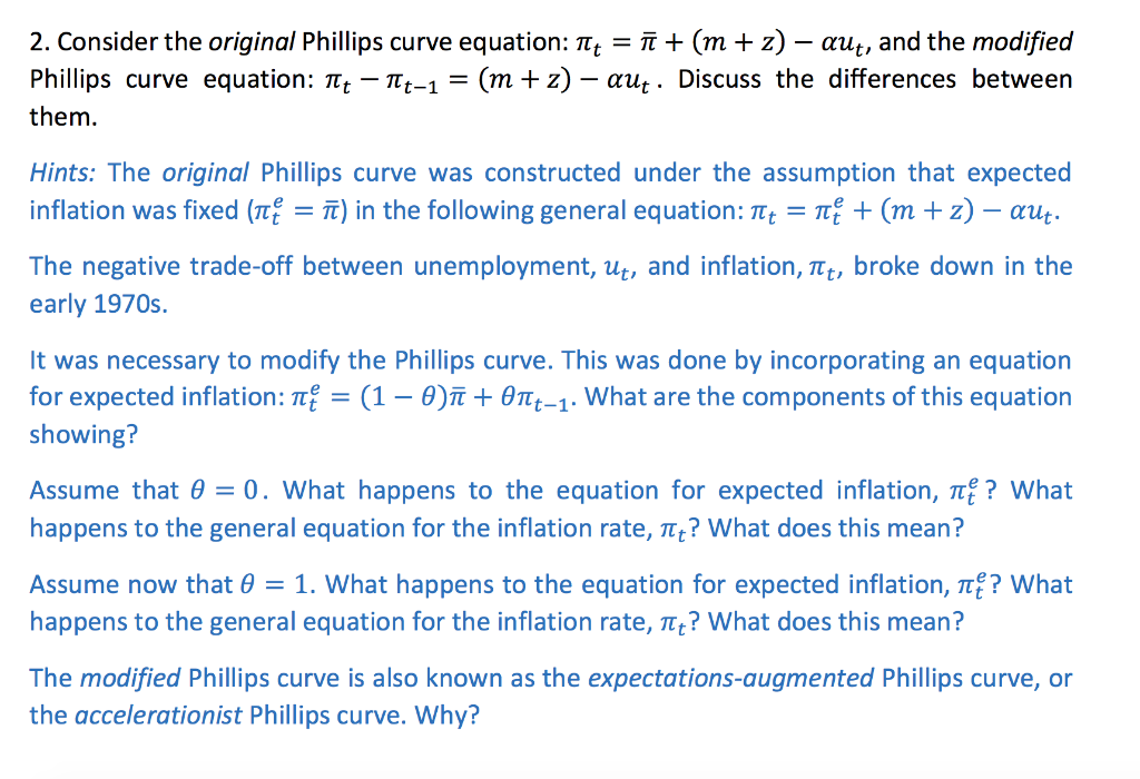 phillips curve equation examples