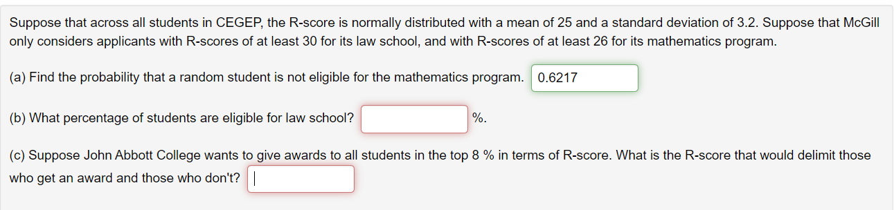 Solved Suppose that across all students in CEGEP, the | Chegg.com