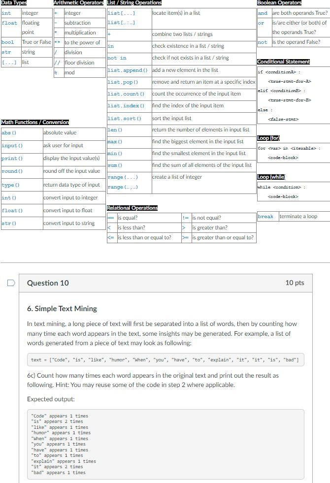 Solved Not sure how to write out the python codes by using | Chegg.com