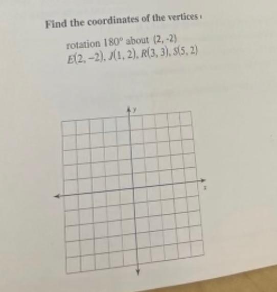 Solved Find The Coordinates Of The Vertices Rotation 180∘ 