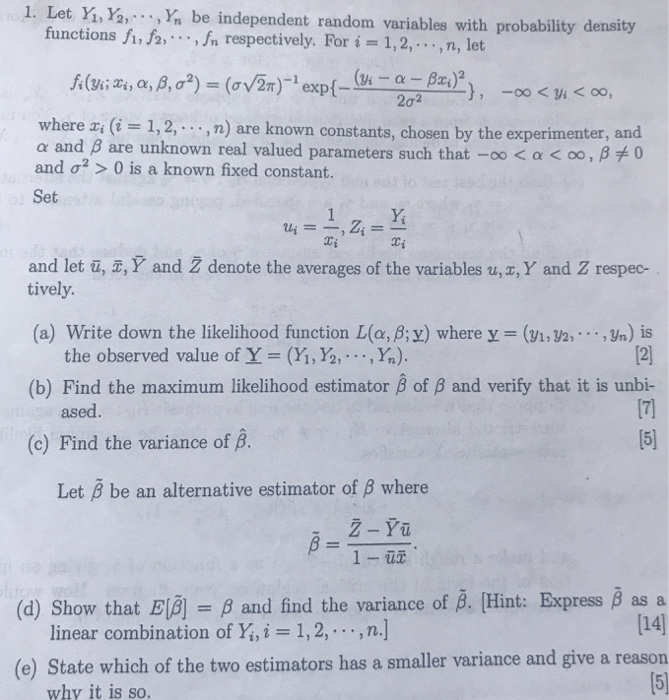 Solved Let li, ½, functions fi , f. . . . , fn respectively. | Chegg.com