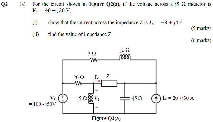 Solved Q2 (a) For the circuit shown in Figure Q2(a), if the | Chegg.com