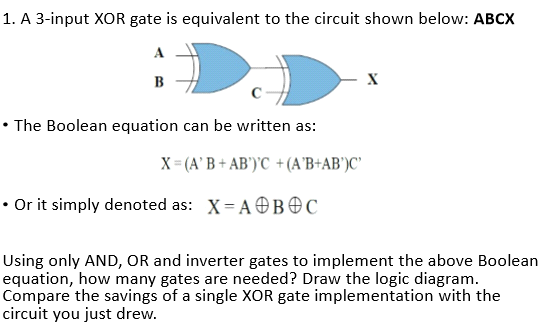 [DIAGRAM] 3 Input Xor Gate Logic Diagram - WIRINGSCHEMA.COM