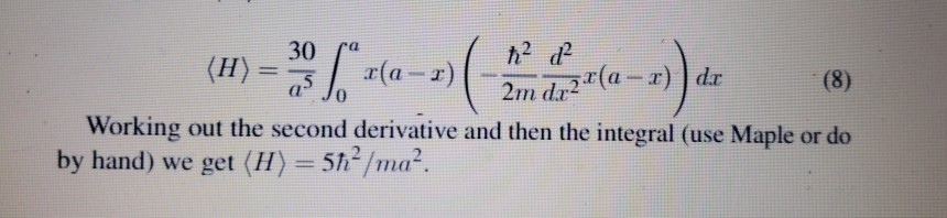 Solved Working out the second derivative and then the | Chegg.com