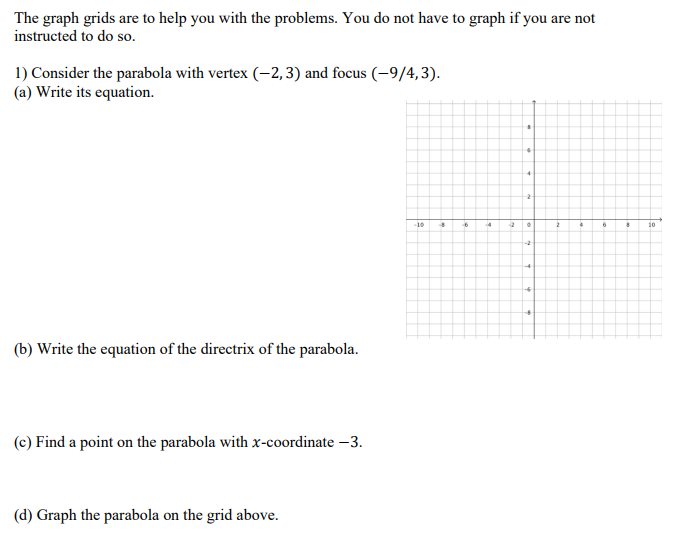 Solved The graph grids are to help you with the problems. | Chegg.com