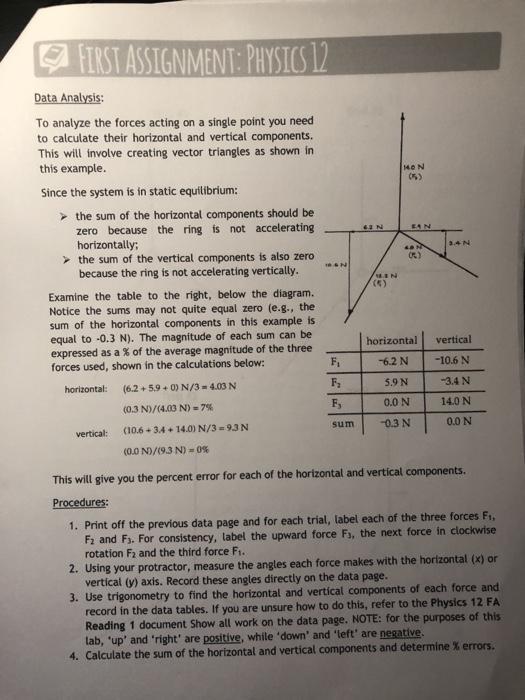 physics 12 assignment 1