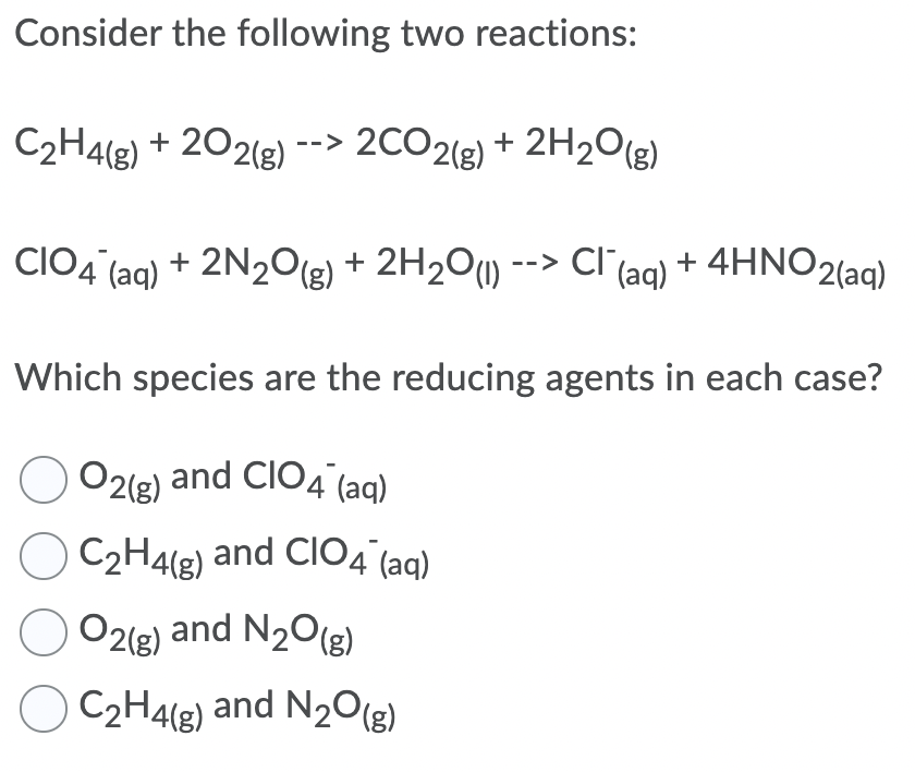 Solved Consider the following two reactions C2H4 g Chegg