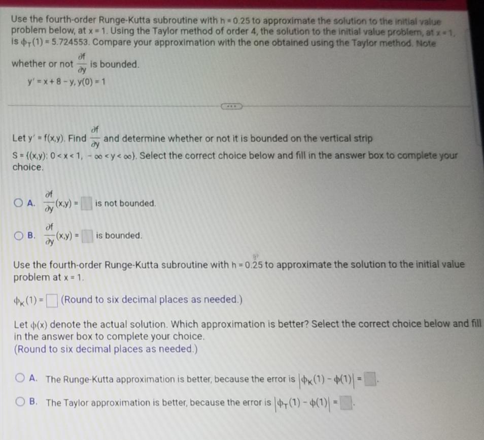 Solved Use The Fourth-order Runge-Kutta Subroutine With | Chegg.com