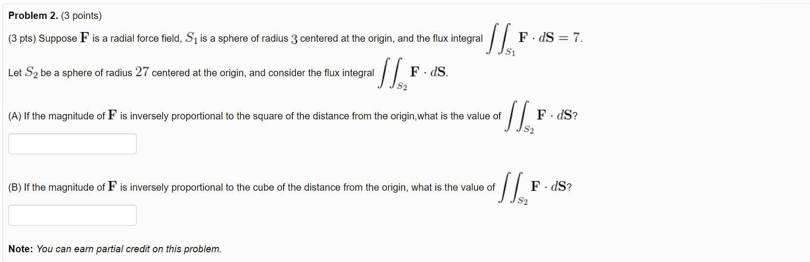 Solved Problem 2. (3 points) (3 pts) Suppose F is a radial | Chegg.com