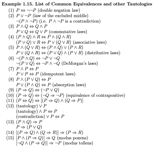 Solved Express P ∧ Q using only ¬ and ⇒. Use Example 1.15 to | Chegg.com