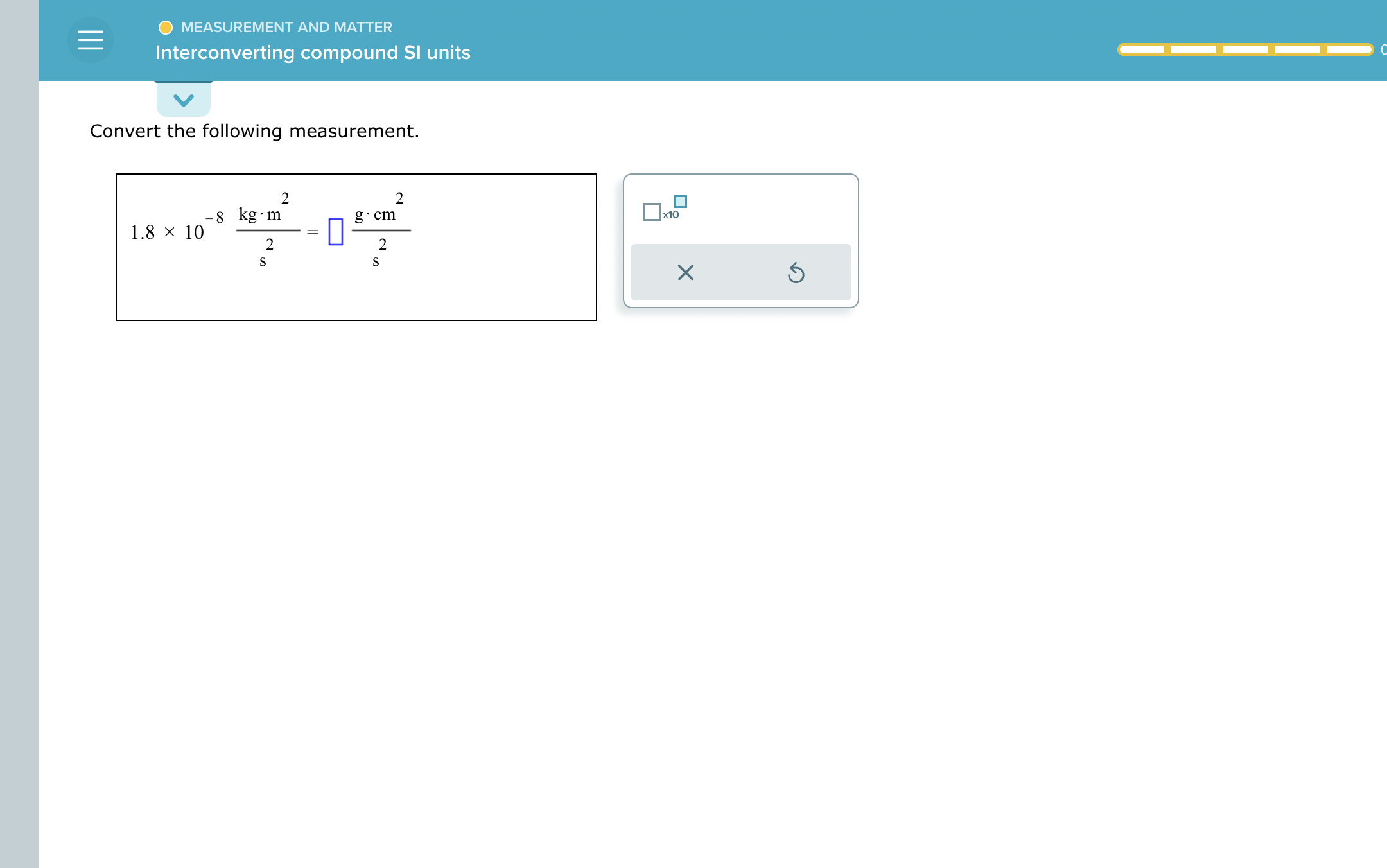 Solved Convert the following measurement. | Chegg.com