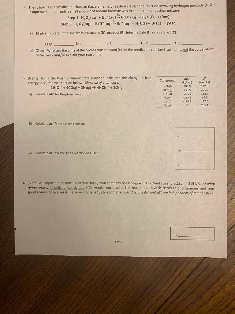 Solved All Questions I Need Help On. For 5b There Is More | Chegg.com