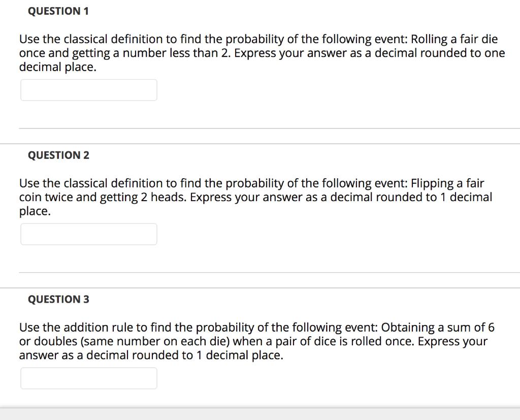 Solved QUESTION 1 Use the classical definition to find the | Chegg.com