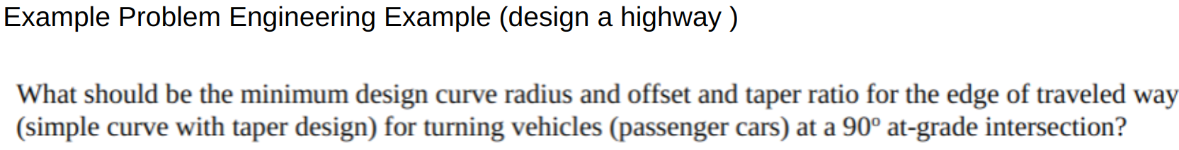 Solved Example Problem Engineering Example (design a | Chegg.com