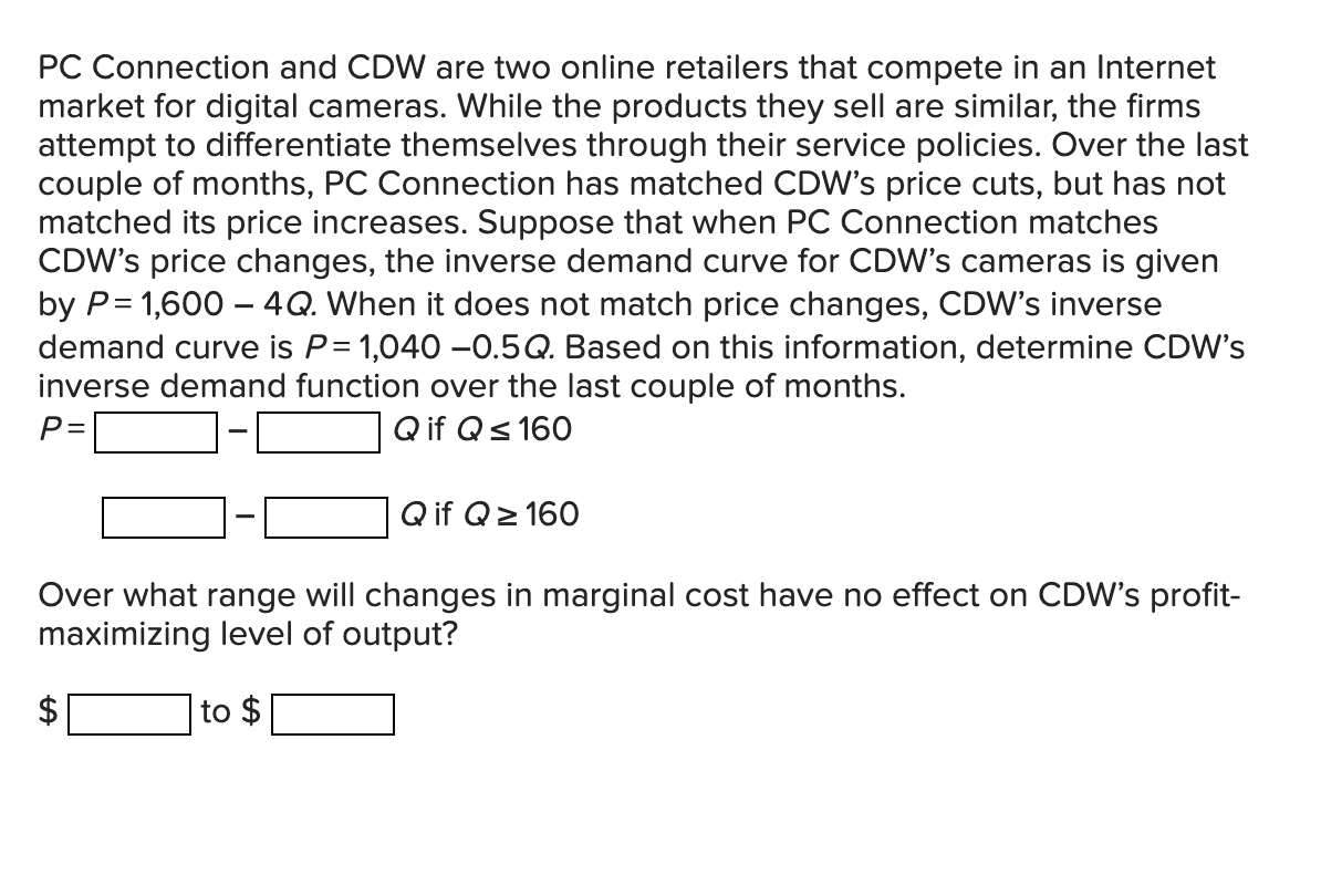 Solved PC Connection and CDW are two online retailers that