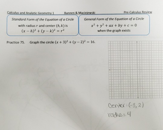 Solved Calculus and Analytic Geometry 1 Bannen&Maciejewski | Chegg.com