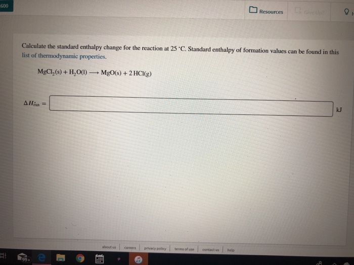 Solved calculate the standard enthalpy change for the