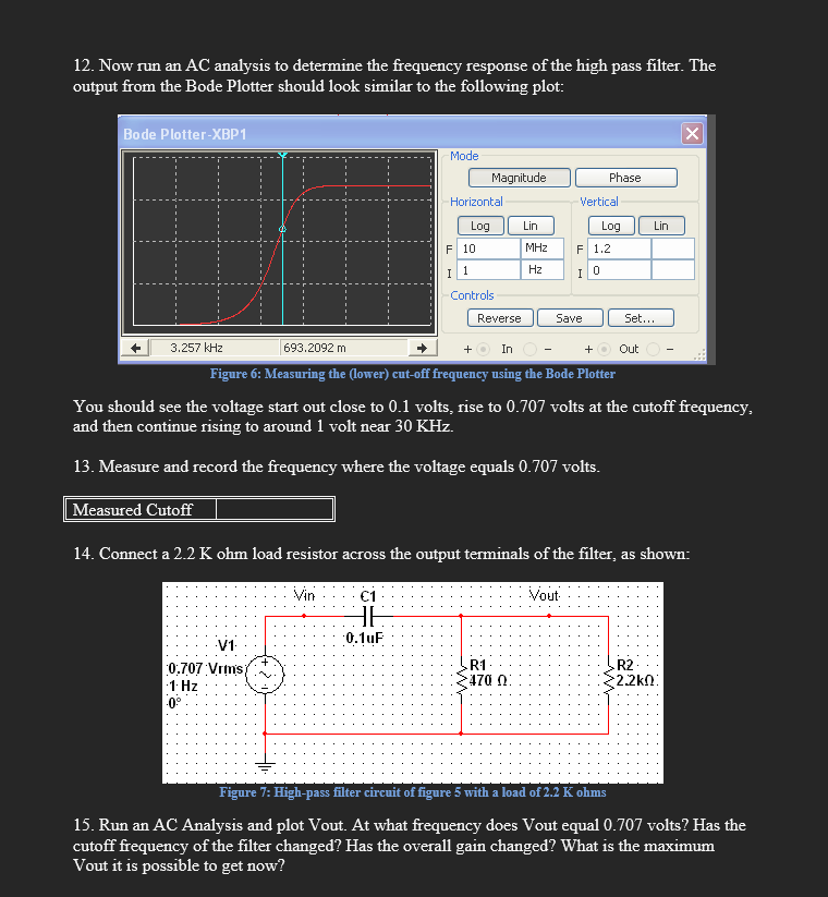 Solved 1. Setup the following circuit in MultiSim. The | Chegg.com