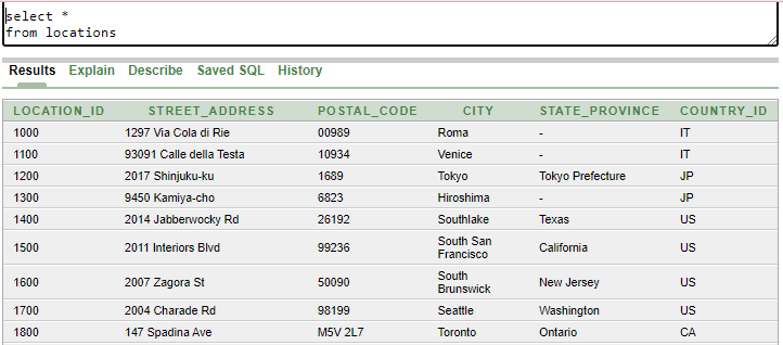 select \( * \)
from locations