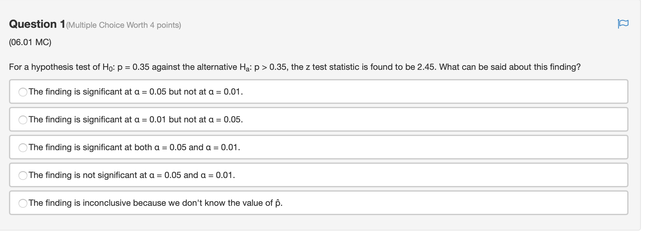 Solved Question 1 (Multiple Choice Worth 4 points) (06.01 | Chegg.com