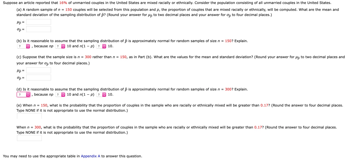 Solved the drop down menu options for questions B and D | Chegg.com